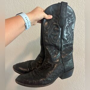 Stetson Hand Made Ostrich Leather Cowboy Boots